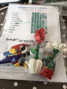 Zelfgemaakt rapport voor de juf