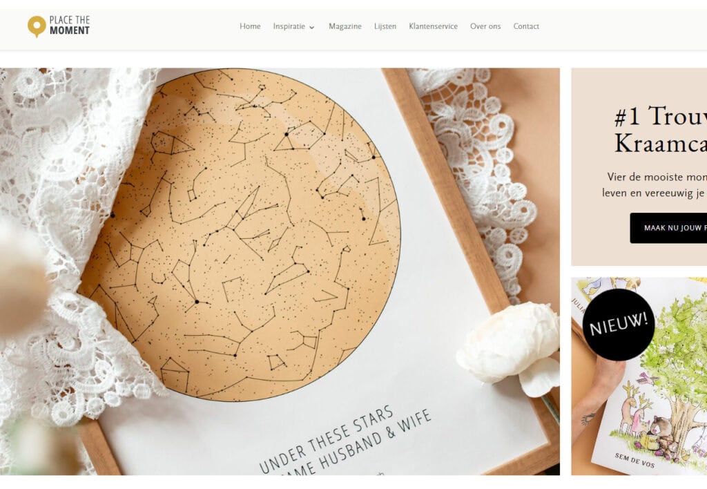 De webshop van de maand juli; Place the Moment